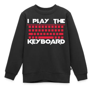 Dictons du clavier Keyboarder - Sweat Premium enfant bio - noir - Devant - AI Model Kid Female (0cm)