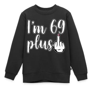 J’ai 69 ans Plus 1 majeur 70e anniversaire - Sweat Premium enfant bio - noir - Devant - AI Model Kid Female (0cm)