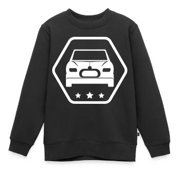 Auto - Wagen - Automobile - Style - Kinder Premium Organic Sweatshirt - Schwarz - Vorne - AI Model Kid Female (0cm)