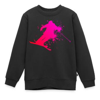 Freestyle Ski Herren Slopestyle Ski Freestyle - Kinder Premium Organic Sweatshirt - Schwarz - Vorne - AI Model Kid Female (0cm)