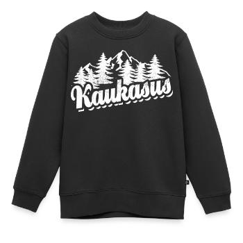 Kaukasus - Wald und Berge Wandern Erholung - Kinder Premium Organic Sweatshirt - Schwarz - Vorne - AI Model Kid Female (0cm)