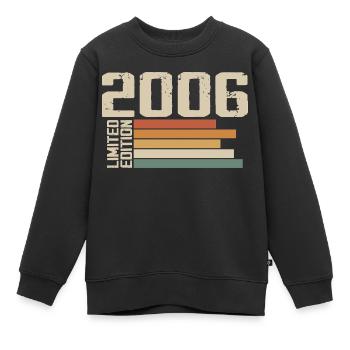 2006 Jahrgang - Retro 2006 Geburtstagsgeschenk 2006 - Kinder Premium Organic Sweatshirt - Schwarz - Vorne - AI Model Kid Female (0cm)