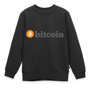 Bitcoin (Bitcoin) - Kinder Premium Organic Sweatshirt - Schwarz - Vorne - AI Model Kid Female (0cm)