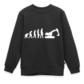 Evolution Tiefbauer - Kinder Premium Organic Sweatshirt - Schwarz - Vorne - AI Model Kid Female (0cm)