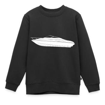 Boot Regatta . Motorboot Motoryacht . Yacht Segeln - Kinder Premium Organic Sweatshirt - Schwarz - Vorne - AI Model Kid Female (0cm)