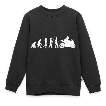 Motorrad - Kinder Premium Organic Sweatshirt - Schwarz - Vorne - AI Model Kid Female (0cm)
