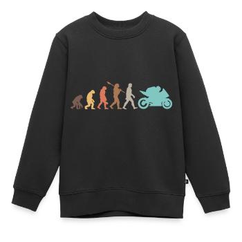 Motorcycle Evolution Vintage Shadow Biker - Kinder Premium Organic Sweatshirt - Schwarz - Vorne - AI Model Kid Female (0cm)