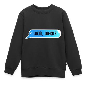 Attendez quelle drôle de grammaire - Sweat Premium enfant bio - noir - Devant - AI Model Kid Female (0cm)