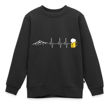 Snowboarder Skifahren Retro Skigebiet Wintersport - Kinder Premium Organic Sweatshirt - Schwarz - Vorne - AI Model Kid Female (0cm)