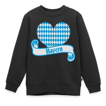 Bayern - Kinder Premium Organic Sweatshirt - Schwarz - Vorne - AI Model Kid Female (0cm)