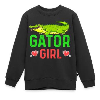 Alligator - Kinder Premium Organic Sweatshirt - Schwarz - Vorne - AI Model Kid Female (0cm)