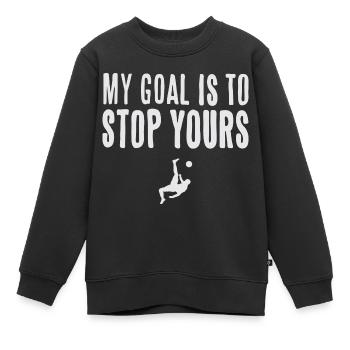 Défenseurs et chef de la défense football - Sweat Premium enfant bio - noir - Devant - AI Model Kid Female (0cm)