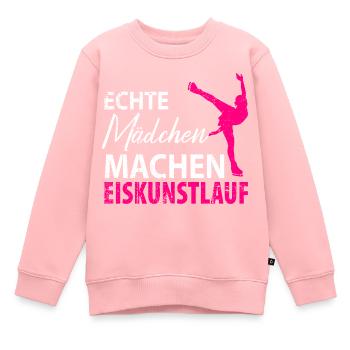 Eiskunstlauf Schlittschuhlauf Eis Figuren Tanz - Kinder Premium Organic Sweatshirt - Rosa - Vorne - AI Model Kid Female (0cm)