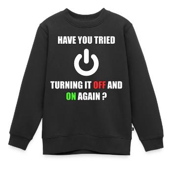 Informaticien Informaticien Programmeur informatique - Sweat Premium enfant bio - noir - Devant - AI Model Kid Female (0cm)