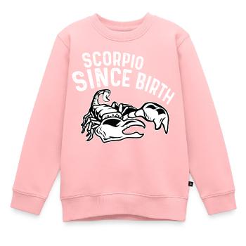 Skorpion seit der Geburt Ehrgeizig Geschenk - Kinder Premium Organic Sweatshirt - Rosa - Vorne - AI Model Kid Female (0cm)