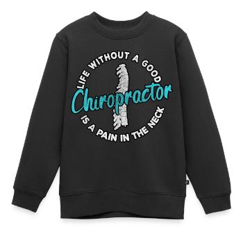 Chiropraktiker Physiotherapeut Nacken I Geschenk - Kinder Premium Organic Sweatshirt - Schwarz - Vorne - AI Model Kid Female (0cm)