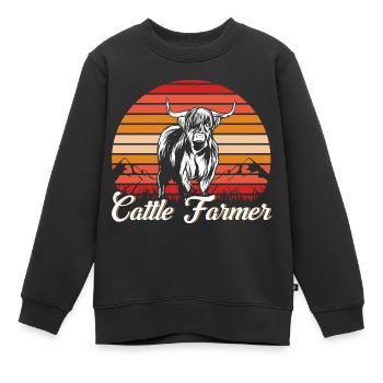 Schafzucht Landwirt Nutztier Schafe Geschenk - Kinder Premium Organic Sweatshirt - Schwarz - Vorne - AI Model Kid Female (0cm)