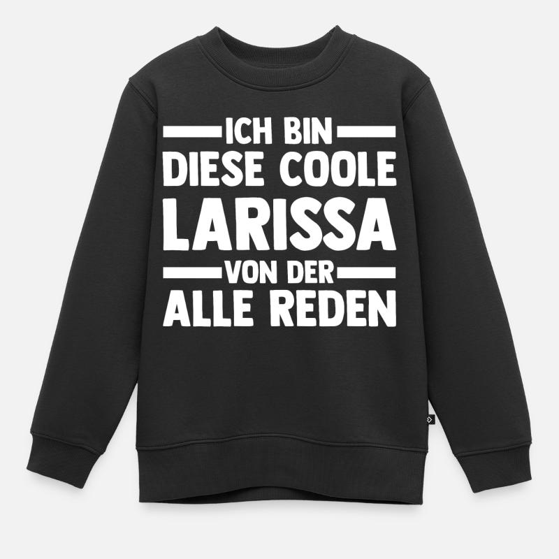 Larissa - Kinder Premium Organic Sweatshirt - Schwarz