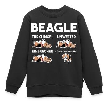 Hund Beagle - Kinder Premium Organic Sweatshirt - Schwarz - Vorne - AI Model Kid Female (0cm)