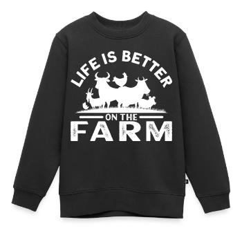 Landwirtschaft - Kinder Premium Organic Sweatshirt - Schwarz - Vorne - AI Model Kid Female (0cm)