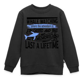 Meeressäuger für Orca-Beobachtung und Buckelwal - Kinder Premium Organic Sweatshirt - Schwarz - Vorne - AI Model Kid Female (0cm)