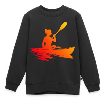 Canoë-kayak Homme Kayak Kayak Kayak Femme - Sweat Premium enfant bio - noir - Devant - AI Model Kid Female (0cm)