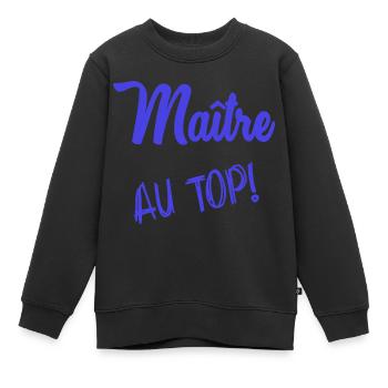 MEISTER. MEISTER. HUMOR - Kinder Premium Organic Sweatshirt - Schwarz - Vorne - AI Model Kid Female (0cm)