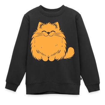 Persian cat - Kids Premium Organic Sweatshirt - black - Front - AI Model Kid Female (0cm)