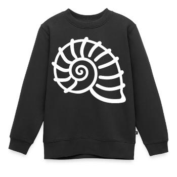 Muschel - Kinder Premium Organic Sweatshirt - Schwarz - Vorne - AI Model Kid Female (0cm)