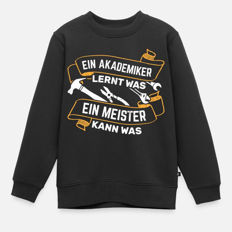 Handwerker Handwerk - Kinder Premium Organic Sweatshirt - Schwarz