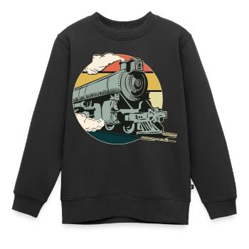 Zug - Kinder Premium Organic Sweatshirt - Schwarz - Vorne - AI Model Kid Female (0cm)