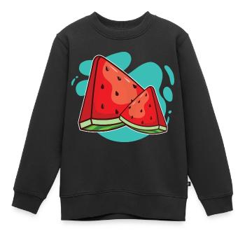 Pastèque - Sweat Premium enfant bio - noir - Devant - AI Model Kid Female (0cm)