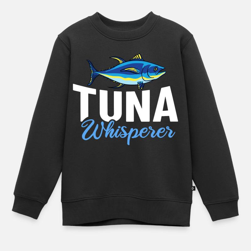 Roter Thunfisch Blauflossenfischer Griechisch - Kinder Premium Organic Sweatshirt - Schwarz