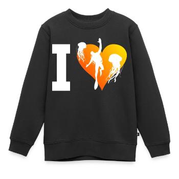 Plongée libre Scuba Diver Dive Diver Divers - Sweat Premium enfant bio - noir - Devant - AI Model Kid Female (0cm)