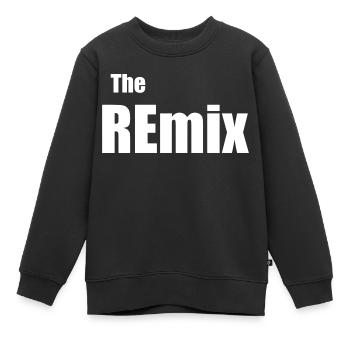 The REmix Kind Vater Partnerlook - Kinder Premium Organic Sweatshirt - Schwarz - Vorne - AI Model Kid Female (0cm)