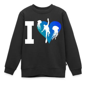 Plongée gratuite Ladies Scuba Diving Scuba Diving - Sweat Premium enfant bio - noir - Devant - AI Model Kid Female (0cm)