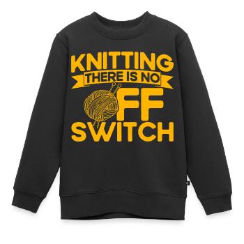 Stricken Garn stricken Quilten Geschenk - Kinder Premium Organic Sweatshirt - Schwarz - Vorne - AI Model Kid Female (0cm)