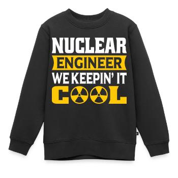 Nuklearingenieur Nukleartechnik Kernenergie - Kinder Premium Organic Sweatshirt - Schwarz - Vorne - AI Model Kid Female (0cm)