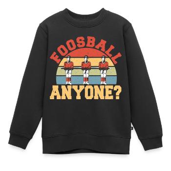Foosball Anyone Retro Table Soccer Sunset Vintage - Kinder Premium Organic Sweatshirt - Schwarz - Vorne - AI Model Kid Female (0cm)