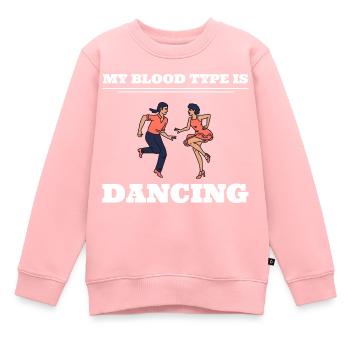 My Blood Type Is Dancing Zeitgenössischer Tänzer - Kinder Premium Organic Sweatshirt - Rosa - Vorne - AI Model Kid Female (0cm)