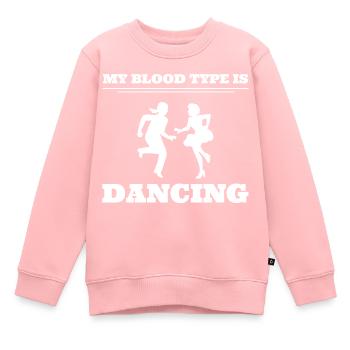 My Blood Type Is Dancing Zeitgenössischer Tänzer - Kinder Premium Organic Sweatshirt - Rosa - Vorne - AI Model Kid Female (0cm)