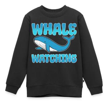 Whale Watching Wasserbiologe - Kinder Premium Organic Sweatshirt - Schwarz - Vorne - AI Model Kid Female (0cm)