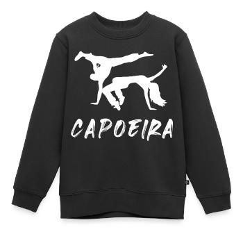 Capoeira - Sweat Premium enfant bio - noir - Devant - AI Model Kid Female (0cm)