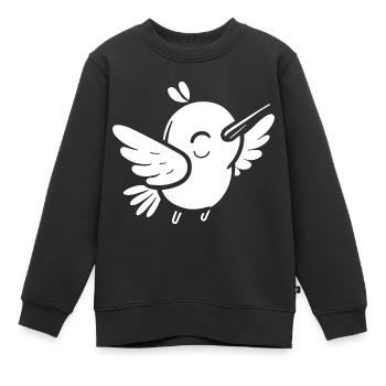Kolibri - Kinder Premium Organic Sweatshirt - Schwarz - Vorne - AI Model Kid Female (0cm)