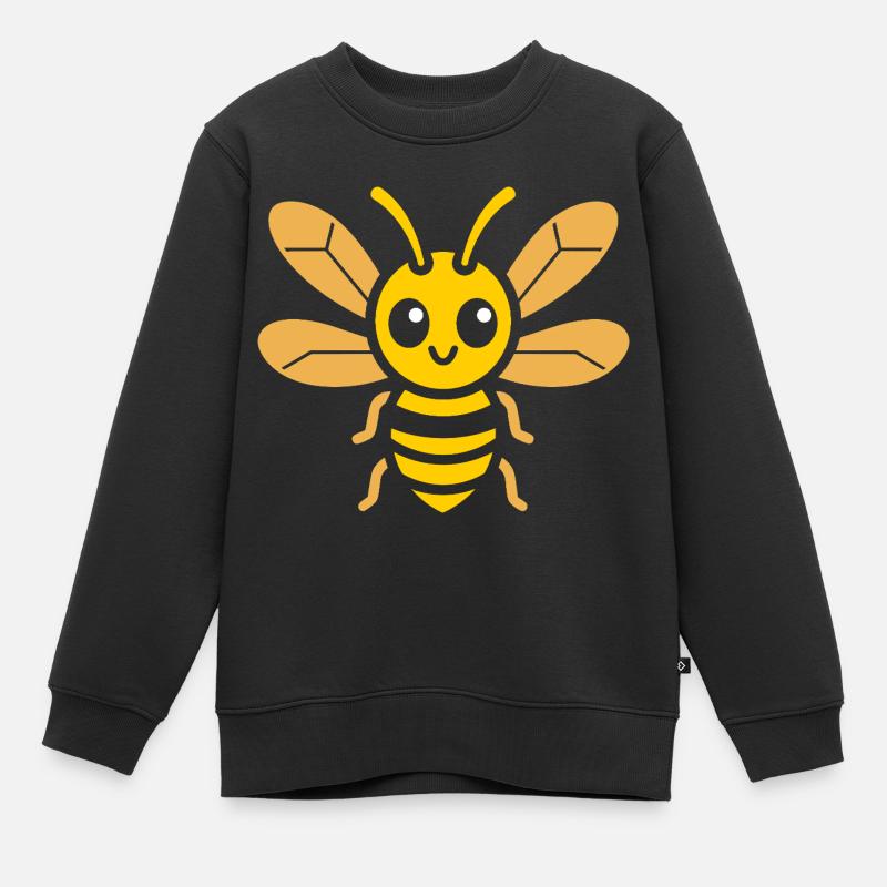 Wespe - Kinder Premium Organic Sweatshirt - Schwarz