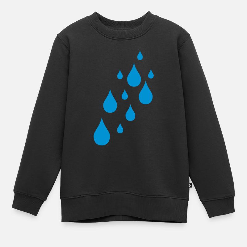 regen - Kinder Premium Organic Sweatshirt - Schwarz