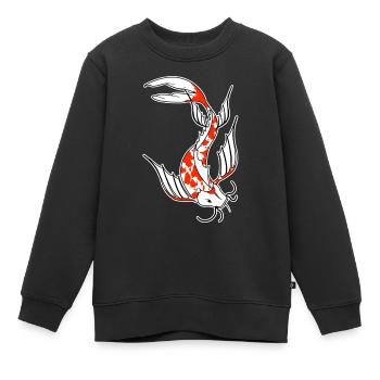 koi - Kinder Premium Organic Sweatshirt - Schwarz - Vorne - AI Model Kid Female (0cm)