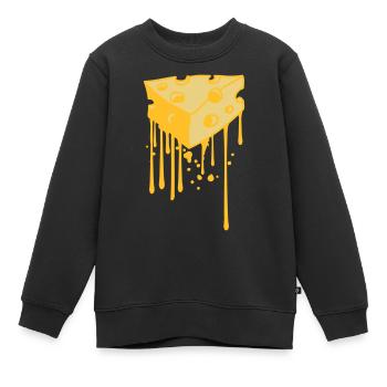 tropfen graffiti schmelzkaese schmelzen spray kaes - Kinder Premium Organic Sweatshirt - Schwarz - Vorne - AI Model Kid Female (0cm)