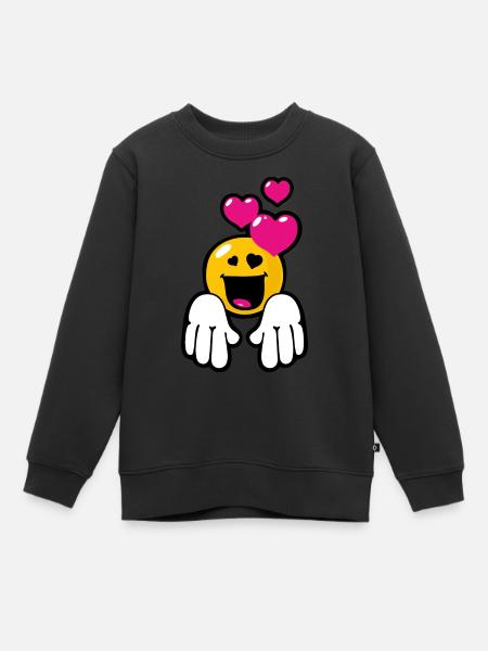 Smile Love Attraction - Sweat Premium enfant bio - noir