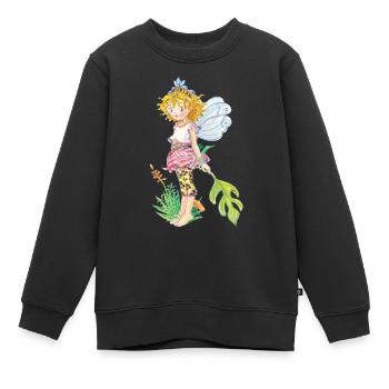 Prinzessin Lillifee mit Blatt - Kinder Premium Organic Sweatshirt - Schwarz - Vorne - AI Model Kid Female (0cm)